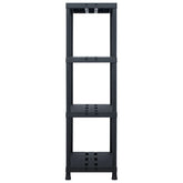 Storage Shelf Rack Black 485 lb 35.4x15.7x54.3 Plastic